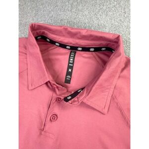 LEG3ND Golf Polo Shirt Mens M Pink Athletic Performance Stretch Wicking Inspire